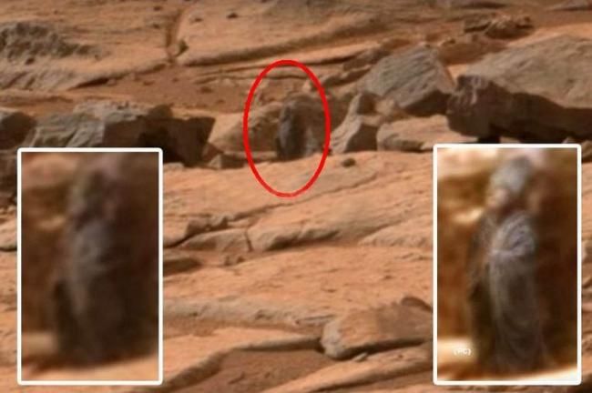 Фигура на извънземен е открита на снимки от Марс (видео)