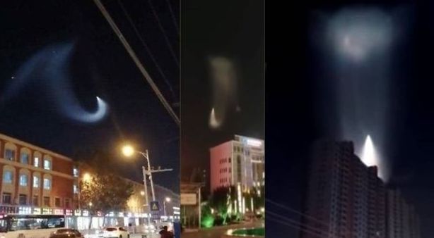 НЛО освети с мощен лъч Пекин, ошашави очевидците (видео)