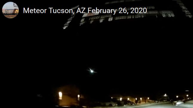 Метеорит се взриви над щата Аризона, САЩ (видео)